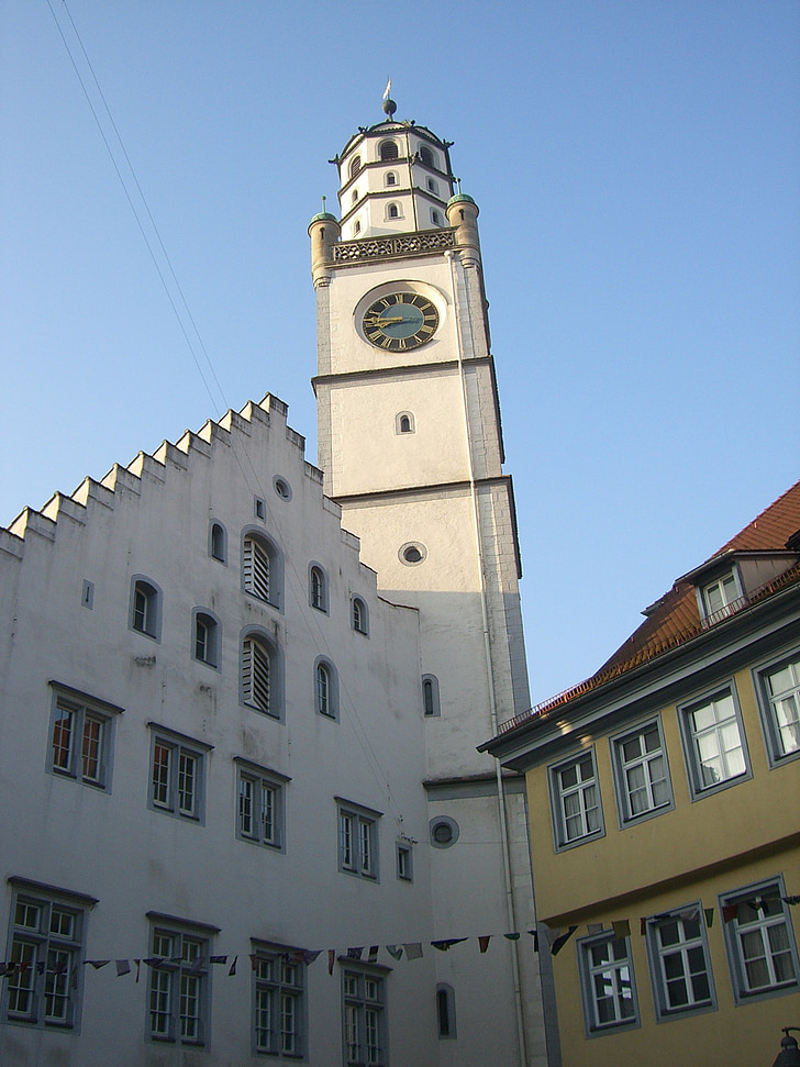 Ravensburg, věž, Centrum města, Středověk, historicky, budova, Architektura