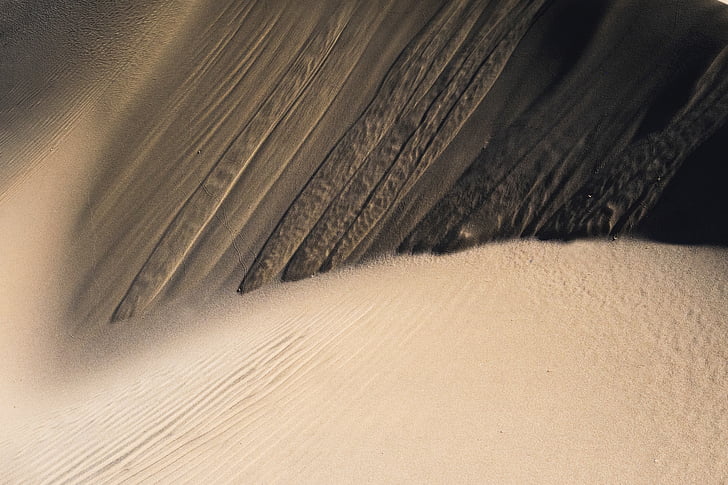 sand, landskab, udendørs, ørken, sand dune, natur