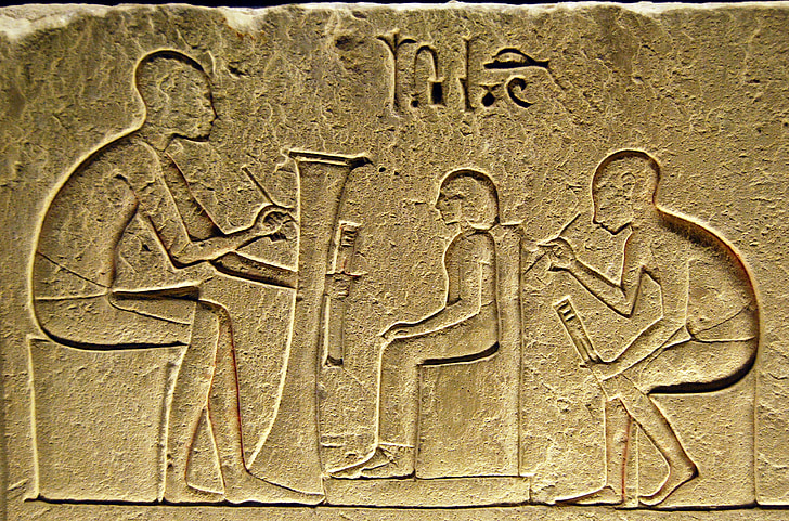 geroglifici, scrittura, egiziano, scriba, antica, Museo, archeologico