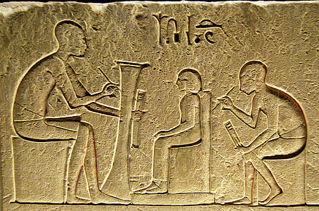 jeroglífics, escriptura, egipci, Escribà, antiga, Museu, arqueològic