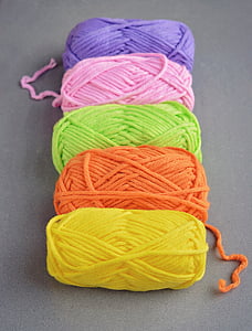 lã, tricô lã, Cor, suave, cama de gato, colorido, confecção de malhas