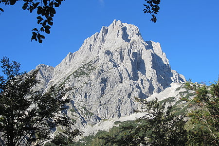 山脉, 山世界, 景观, 徒步旅行, 奥地利, 陡峭的墙壁, 岩墙