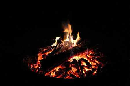 화재, 화 염, 불꽃 불꽃, 장작불, 캠프 파이어
