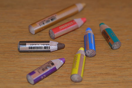 olovka, drvo, drvene olovke, zlato, Crveni, plava, zelena