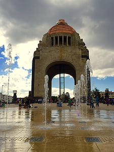 source, eau, monument, Mexique