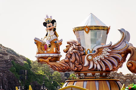 Mickey mouse, Disney, Japonsko, Tokio, Asie, socha, Architektura