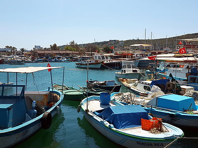 Turquie, Marine, bateau, pêcheur, Marina, Foça, Izmir