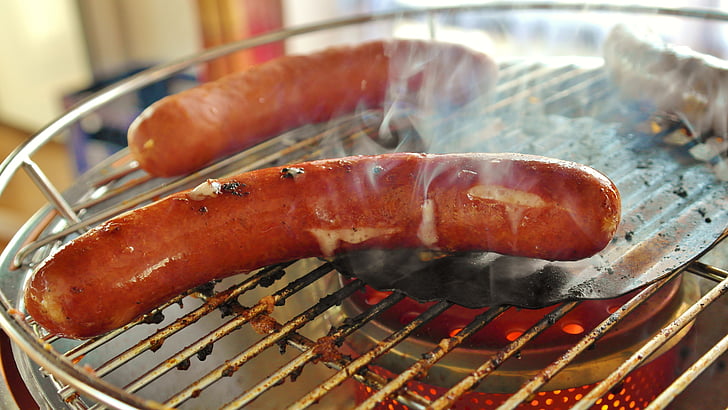 grill sausages, sausage, bratwurst, sausages, barbecue, grill, heat