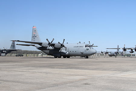c-130, militar, avião, aviões, Hercules, voo, hélice