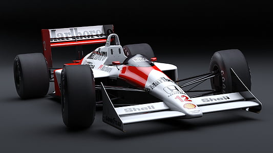 F1, Forma 1, Ayrton senna, McLaren mp4 24, Forma-1, Motorsport, 3D