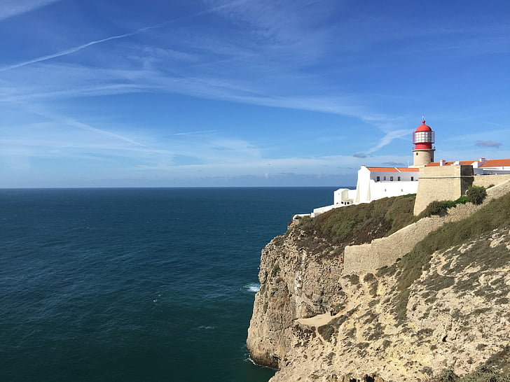 Portugal, Lighthouse, Sagres, Cabo de são vicente, Cape St. vincent