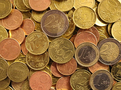 penger, mynt, euro, kontanter, valuta, Bank, økonomi