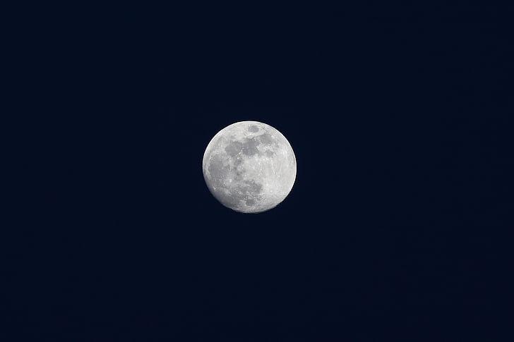 mjesec, pun mjesec, čisto nebo, Mjesečina, Astronomija, noć, površinu mjeseca
