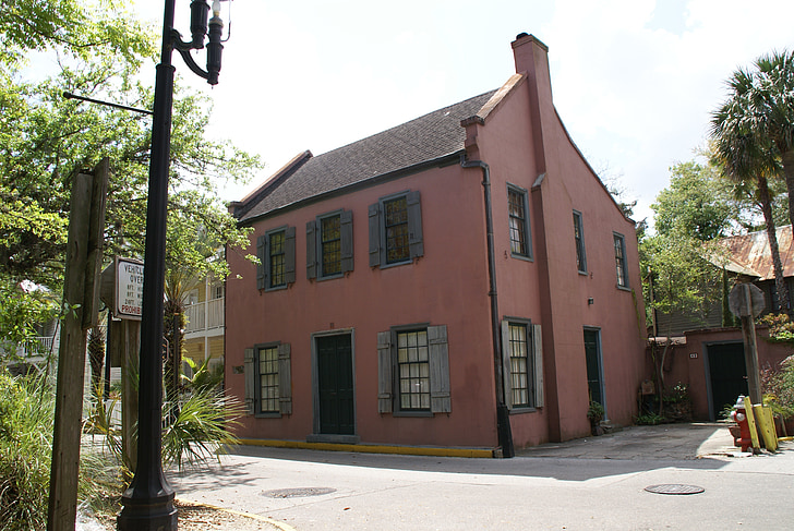 budova, staré, St augustine, Architektura, Florida