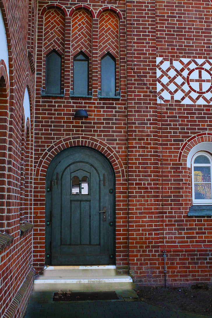 døren, kirkedøren, fasade, mur, Portal, gamle, dekorert