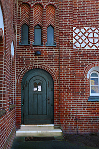 двери, церковной двери, фасад, Кирпичный, Портал, Старый, украшенные