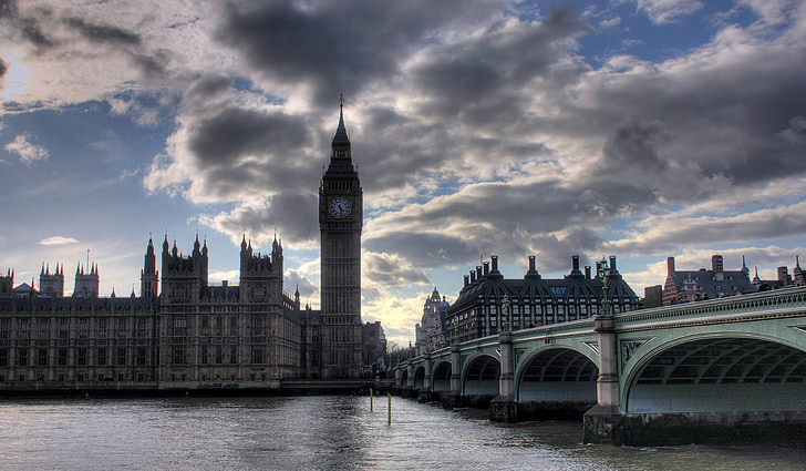 Londres, Westminster, Parlement, pont, ville, la Grande-Bretagne, Britannique