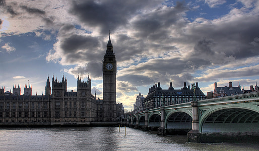 Londýn, Westminster, Parlament, Most, mesto, Británie, Britská