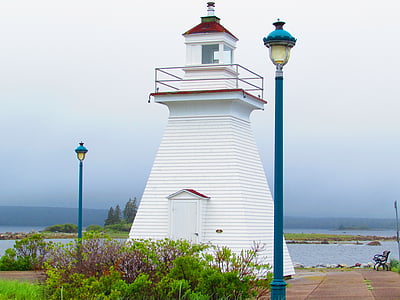 Port Bluewater, mercusuar, Taman, Kanada, Nova scotia, laut, Pantai