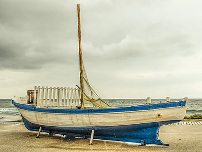 båd, traditionelle, jordet, symbol, dekorative, tradition, port
