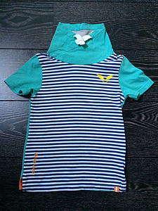 klær, t-skjorte, barn, striper, nederlandsk design