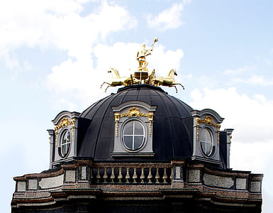 Kale, Bamberg, çatı, Mücevherat ve mucevherler, quadriga, Residence, gökyüzü