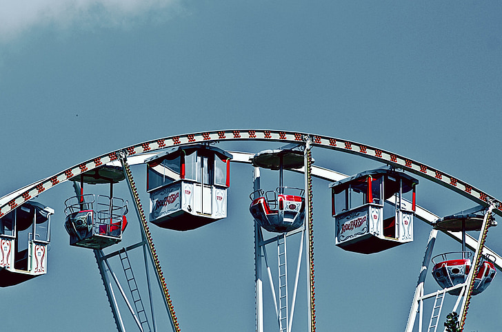 panoramsko kolo Wiener Riesenrad, pošteno, vožnja, kamble, gradbeništvo, zabaviščni park, zabava