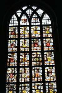 教会, 信心, 教会的窗口, 玻璃, 染色, 文本, 图形