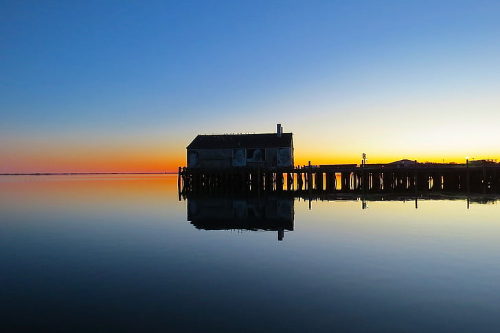 Provincetown, Cape cod, Wharf, solnedgång, Massachusetts, landskap, naturen