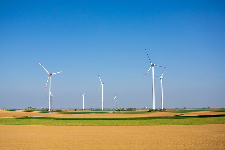 Windräder, Tuulivoima, energian, sininen, ympäristöteknologian, roottori, nykyinen