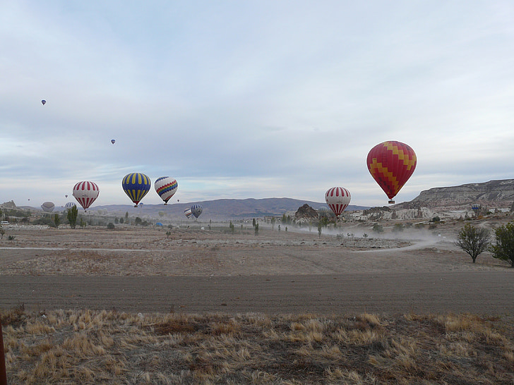 hot air balloons, captive balloons, hot air balloon ride, air sports, dusty, fly, cappadocia