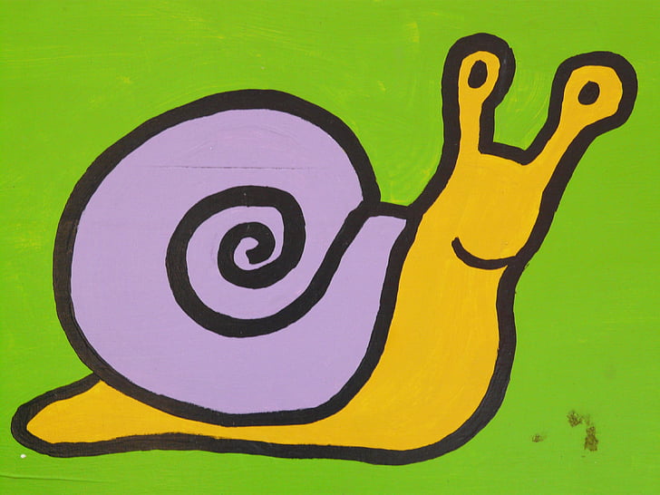snail, cartoon character, drawing, funny, image, animal, figure