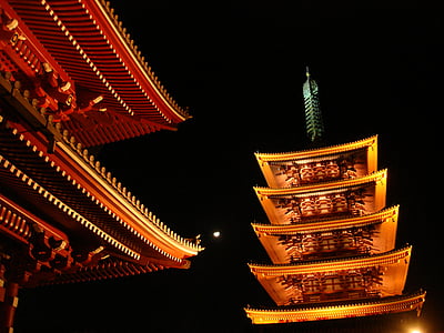 Senso-ji temple, chrám, starověké buddhistický chrám, Asakusa, Tokio, Japonsko, cesta