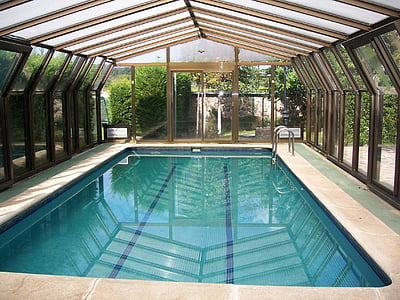 piscina climatitzada, l'aigua, bany, relaxar-se