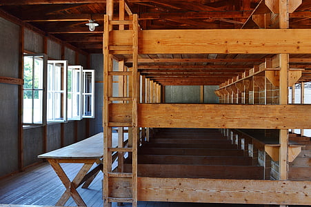 konzentrationslager, Dachau, hengen eräs miehen etunimi, historia, Memorial, sängyt, 3 kerrosta