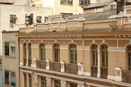 bâtiment, histoire, Centre, São paulo, sécurité sociale, architecture, façade