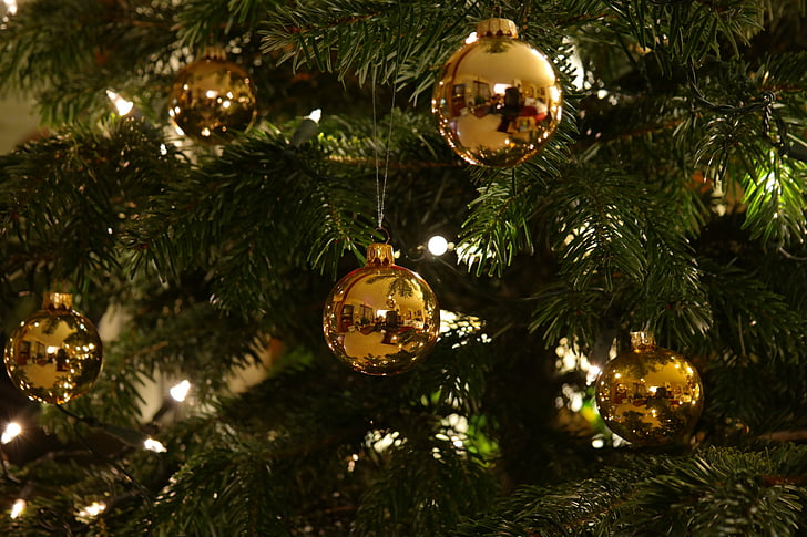 glaskula, jul, julkula, Christmas Ornament, smycken, Sparkle, gyllene