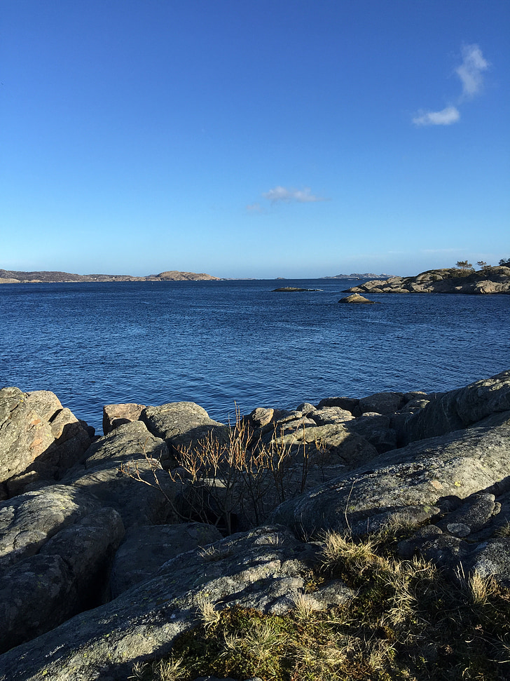 litoral, Noruega, mar, paisagem, natureza