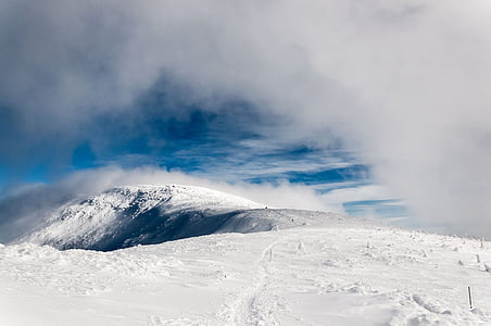 山, 雲, 空, ハイキング コース, 風景, ポーランド, 自然
