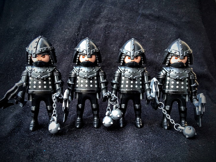 playmobil, figure, toys, soldiers, medieval