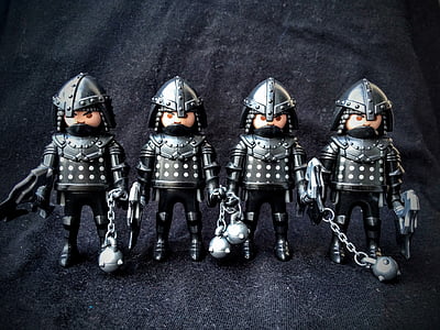 playmobil, figure, toys, soldiers, medieval