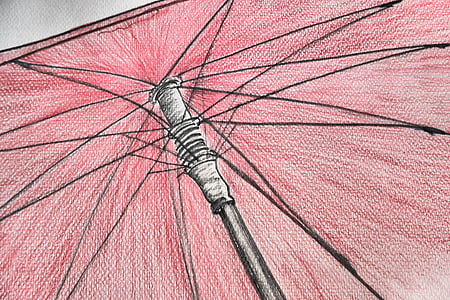 εικόνα, οθόνη, σχέδιο, κόκκινο, Χειροποίητη, χρώμα, ομπρέλα