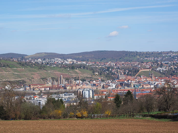 Esslingen, Neckar-dalen, bygge, kontroll, urbanisering, byspredning, landskapet