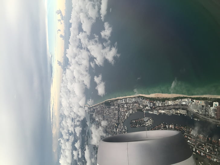 máy bay, cửa sổ, Nhiếp ảnh, Bãi biển, đám mây, Đại dương, chụp từ trên không