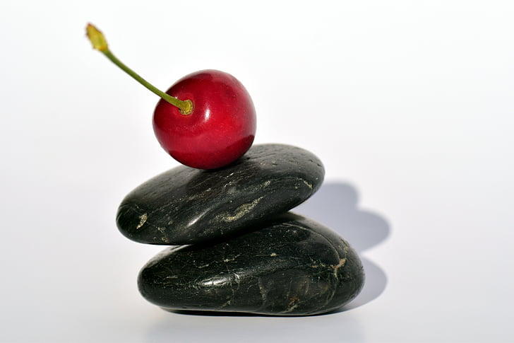 cherry, stones, still life, red, red cherry, delicious, sweet