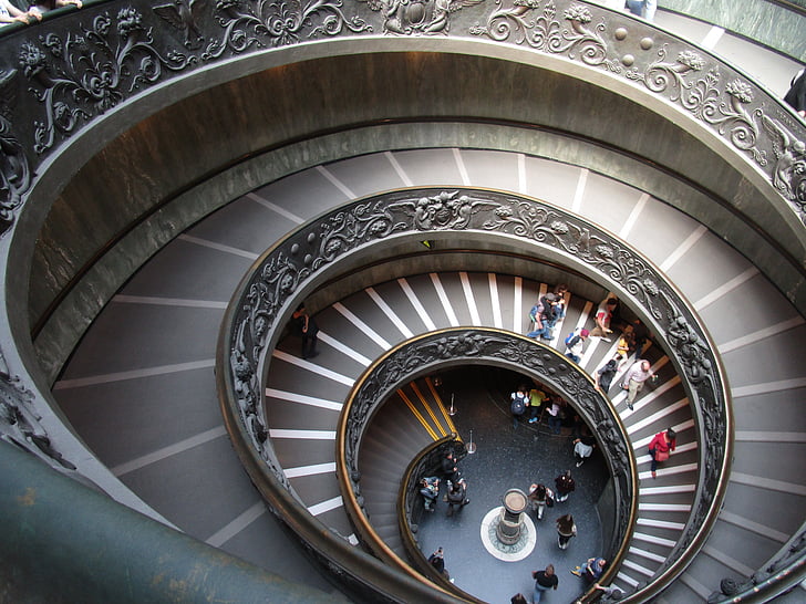 Vatican II, Musée, escaliers, Rome, escalier, marches et escaliers, mesures