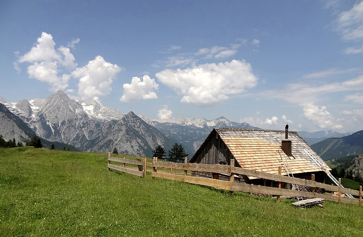 Aukštutinės Austrijos, Dolomitinių Alpių tešlos, atostogų, kelionės, kraštovaizdžio, Panoramos, kalnai