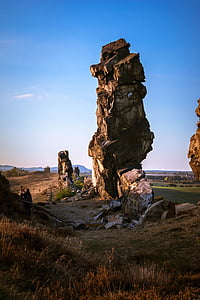pared del diablo, Königstein, roca, rocas de arenisca, formación de cálculos, caminata, Alemania