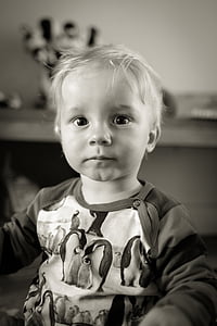 adorable, baby, black-and-white, boy, child, cute, innocence