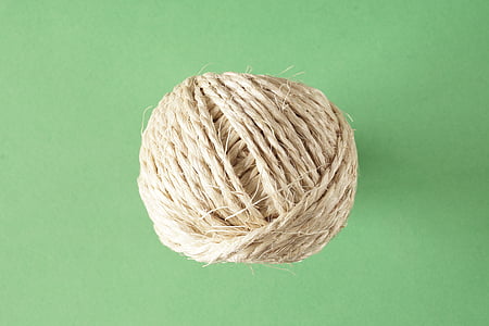 corde, tricotage, sisal, cordon, knaeul, rôle, fibre naturelle
